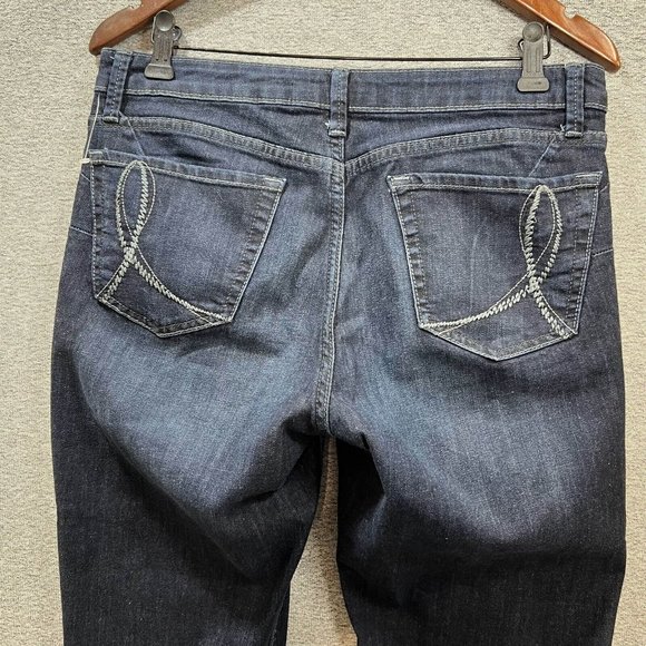 Riders By Lee Jeans Women 10P Blue Dark Wash Tapered Mid Rise Denim - Picture 11 of 14